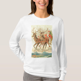 God jul (Santa och hans renar) T Shirt