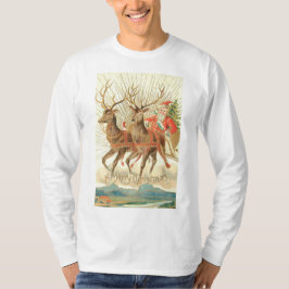 God jul (Santa och hans renar) T Shirt