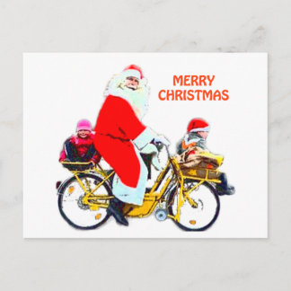 God jul Santa och Kids Helg Vykort