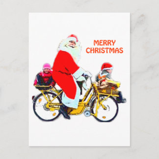 God jul Santa och Kids Helg Vykort