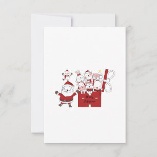 God jul Santa och presentboxen Inbjudningar