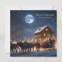 God jul Santa och Reindeer