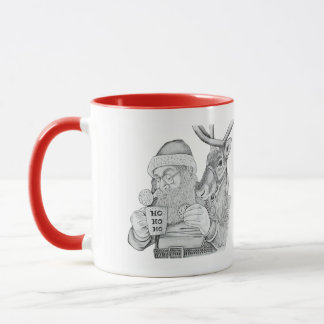 God jul Santa och Reindeer Mugg
