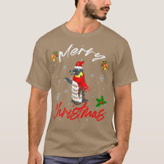 God jul Santa Penguin Julafton Ljus Funny Fa T Shirt