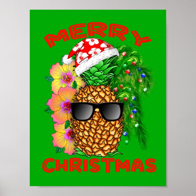 God jul Santa Pineapple Poster (Framsidan)