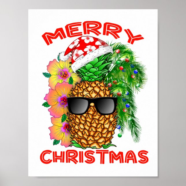 God jul Santa Pineapple Poster (Framsidan)