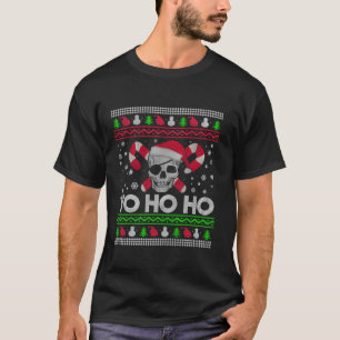God jul Santa Pirat Yo Ho Ho Långärmad T Shirt