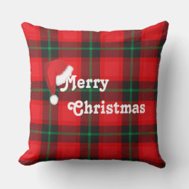God jul Santa Play Tartan Mönster Kudde