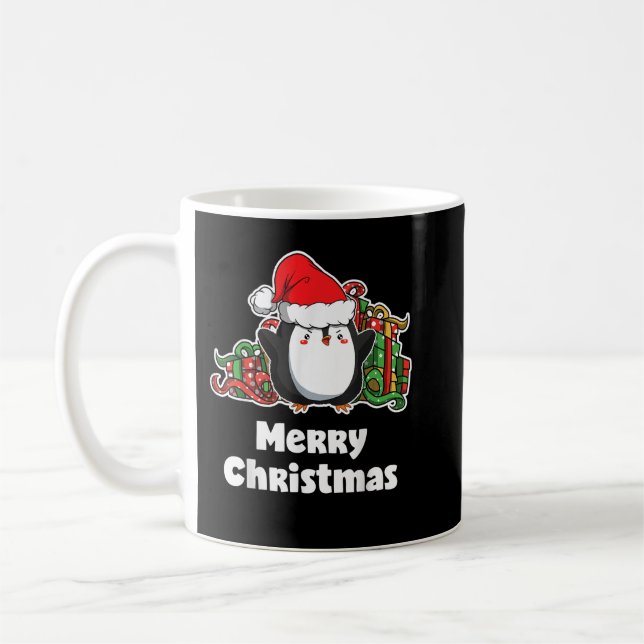God jul Santa Pommern och Lastbil Hund Gif Kaffemugg (Vänster)