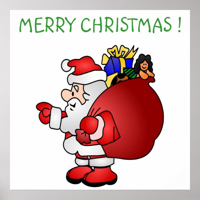 ’GOD JUL’ SANTA POSTER (Framsidan)