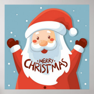God jul Santa Poster