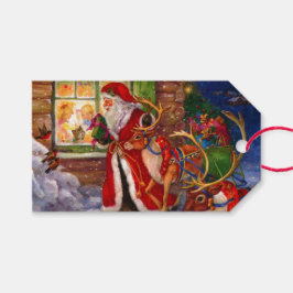 God jul Santa Presentetikett