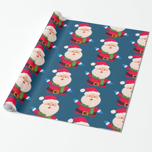 God jul Santa Presentpapper (Utrullad)