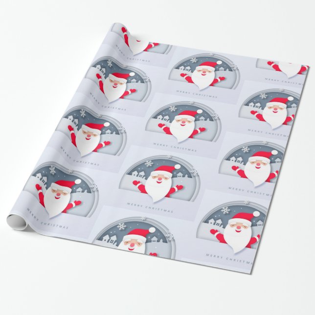 God jul Santa Presentpapper (Utrullad)