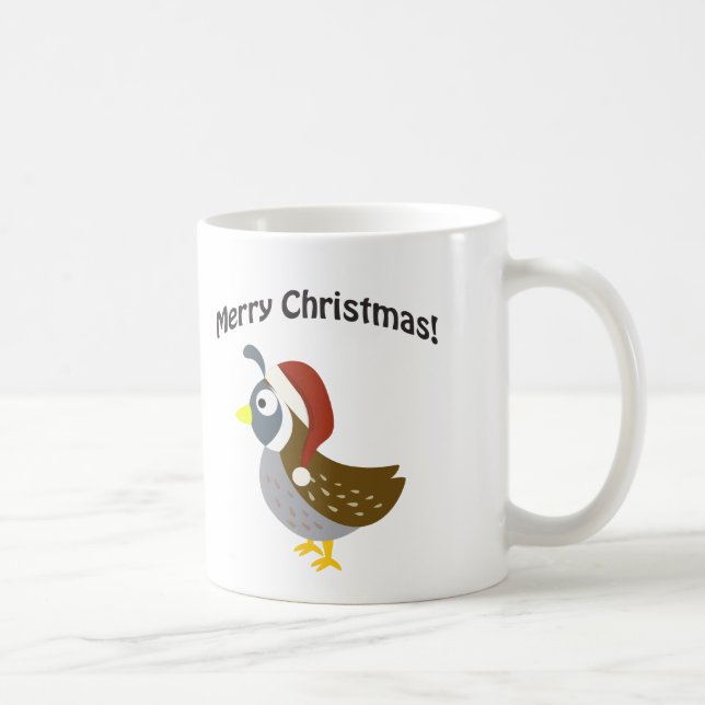 God jul! Santa Quail Kaffemugg (Höger)