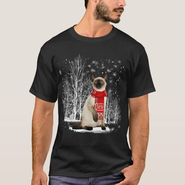 God jul Santa Ragdoll Siamese Cat Christma T Shirt (Framsida)