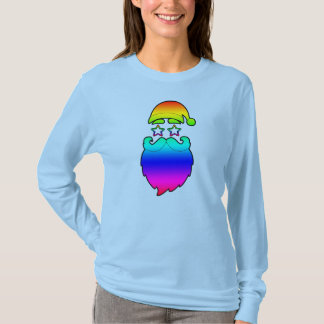 God jul Santa Rainbow T Shirt