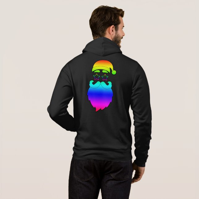 God jul Santa Rainbow T Shirt (Hel baksida)