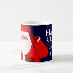 God jul Santa red/blue boys mugg