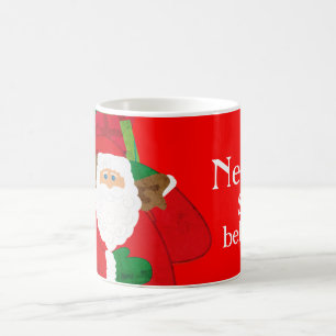 God jul Santa Red tror på roligt mugg