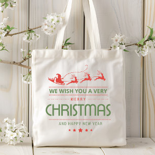 God jul Santa Reindeer Jul Tygkasse