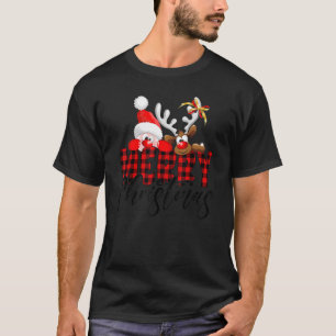 God jul Santa Reindeer Plade Family Matchi T Shirt