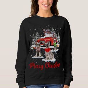 God jul Santa Reindeer Schnauzer med rött T Shirt