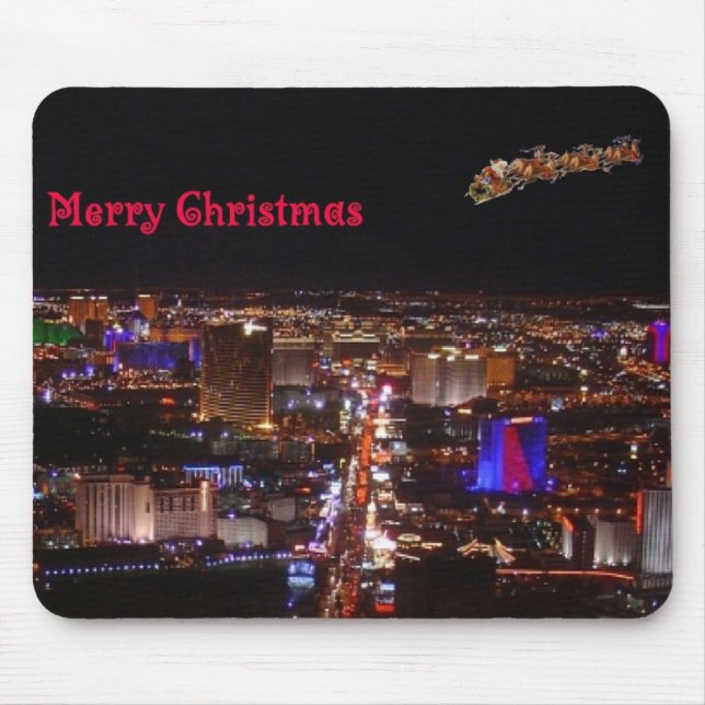 God jul Santa & Reindeers Las Vegas Mousep Musmatta (Framsidan)