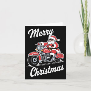 God jul Santa Riding Motorcycle Biker Kärlek Kort