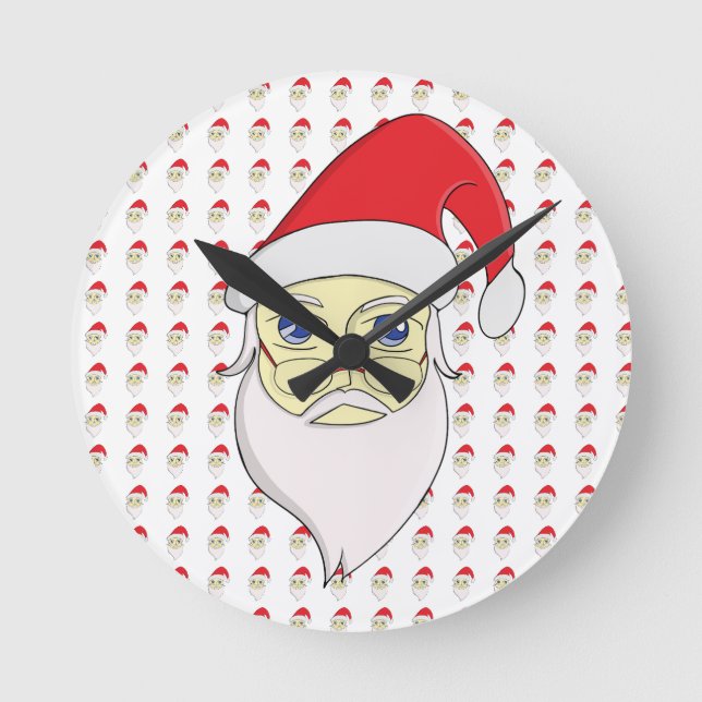 God jul Santa Rund Klocka (Framsida)