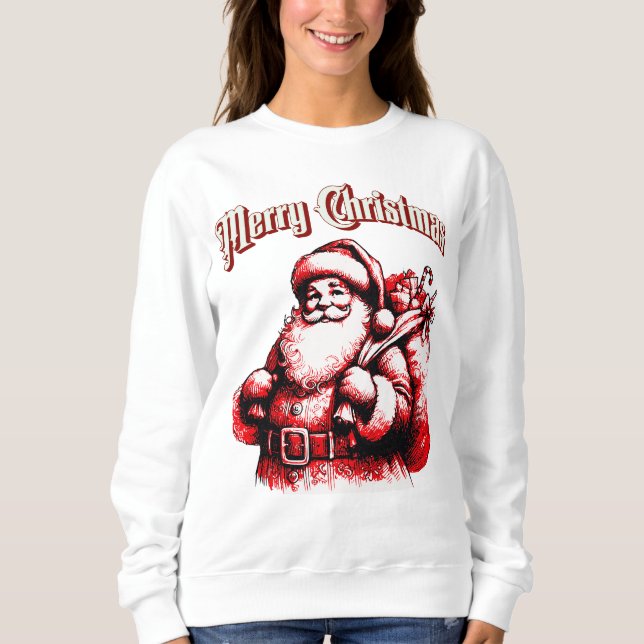 God jul Santa Sack i Presenter T Shirt (Framsida)