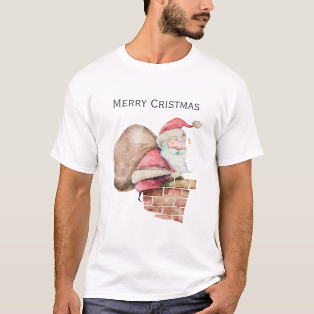 God jul Santa Sack T-Shirt (Framsida)