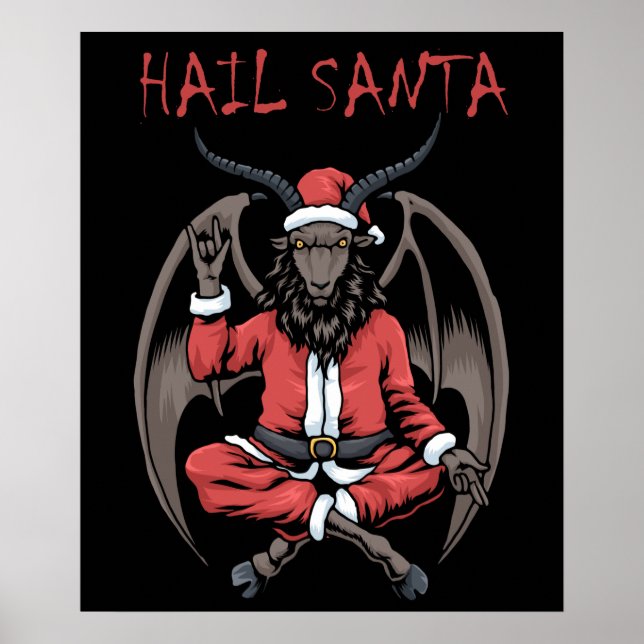 God jul, Santa Satanism Goat Baphomet Poster (Framsidan)