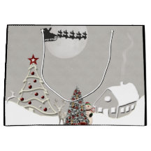 God jul Santa Scene LG Gift Bag