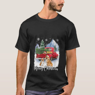God jul Santa Shetland Sheepdog Red Lastbil T Shirt