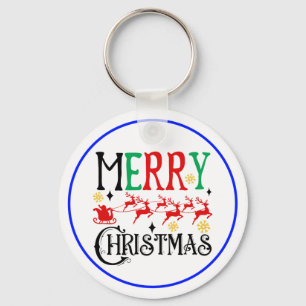 God jul Santa Sleigh-61049 T-Shirt Nyckelring