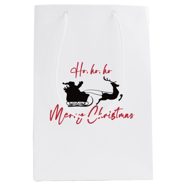 God jul Santa Sleigh och Reindeer (Framsidan)