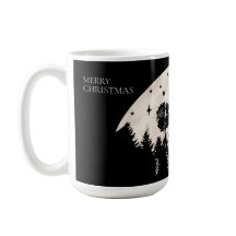 God jul Santa Sleigh Reindeer Full Moon