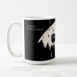 God jul Santa Sleigh Reindeer Full Moon Kaffemugg