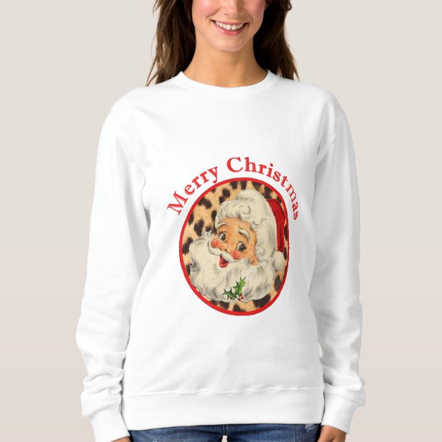 God jul Santa Sweatshirt T Shirt (Framsida)