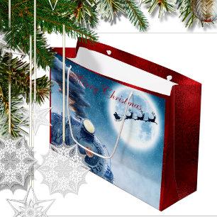 God jul Santa Tåg Red Faux Foil