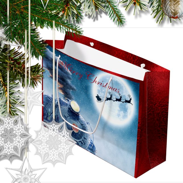 God jul Santa Tåg Red Faux Foil (Skapare uppladdad)