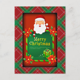 God jul Santa Tartan Play Vykort