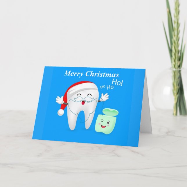 God jul Santa Tooth Helgkort (Framsida)