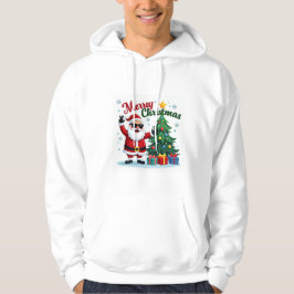 God jul | Santa & Träd Design Hoodie
