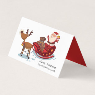 God jul Santa Treat Goodie Bag Märkre Visitkort