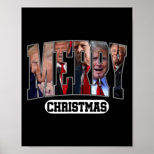 God jul Santa Trump Merry Trumpmas Pajamas Poster