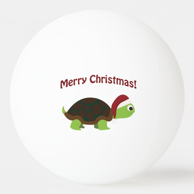 God Jul! Santa Turtle Pingisboll (Framsidan)