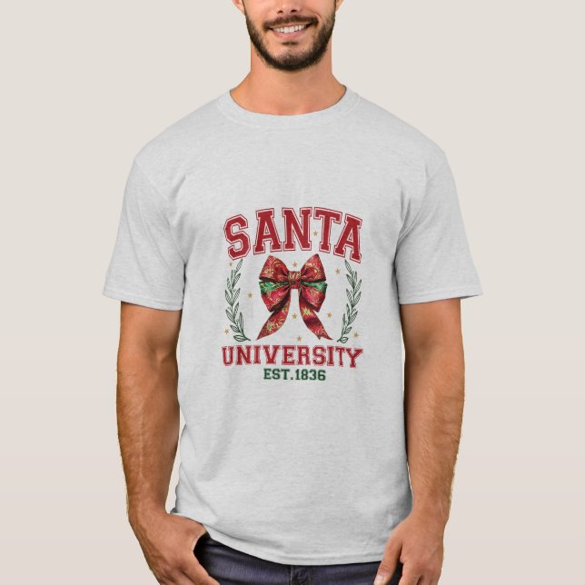 God jul Santa Universiteten Manar -Shirt T Shirt (Framsida)