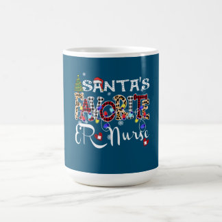 God jul Santa's Favorite ER Nurse Julafton Kaffemugg